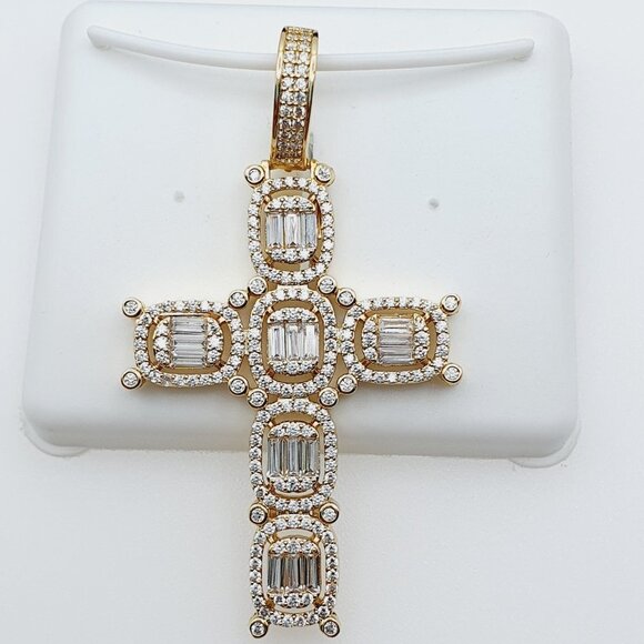 "14K Gold Plated Cubic Zircon Pendant, EVBRS522 - Picture 5 of 9